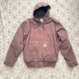 Carhartt 104050 DKB Quilted 3M Insulated Hoodie Jacket Dark Brown Size M